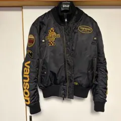 vanson バイク　ボンバージャケット MA-1タイプ　防寒　美品　L