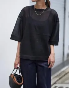 【Audrey and John Wad】半袖シアーニットのサムネイル