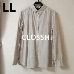 CLOSSHI ブラウス LL ギンガムチェック グレー 春夏秋のサムネイル