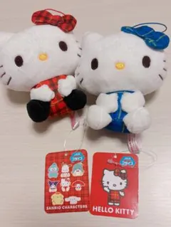 ハローキティ チェック×チェックおすわりマスコット サンリオ UFOキャッチャーのサムネイル