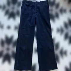 濃紺 コーデュロイ ワイドパンツ