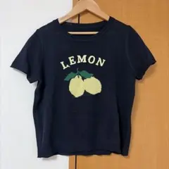 LEMON ロゴ ニット 半袖 トップス