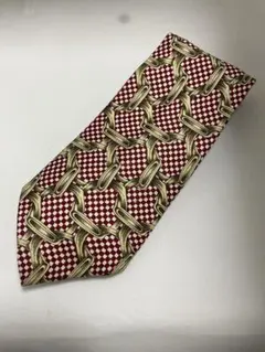 【美品】セリーヌ ネクタイ ピンク マカダム柄 光沢 高級【イタリア製】 美品セリーヌ ネクタイ ピンク マカダム柄 光沢 高級イタリア製