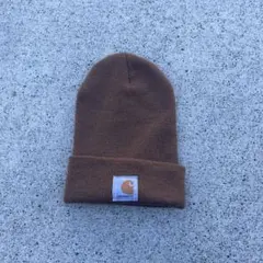 【USA製】Carhartt カーハート ニット帽 A18 ビーニー ブラウン