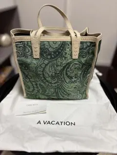 A VACATION ペイズリー柄 ハンドバッグ