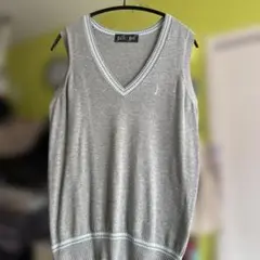 East Boy グレー Vネック ニットベスト