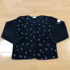 SUGARLAND ハローキティ ♡ お花刺繍 フリース ブルゾン 130 黒
