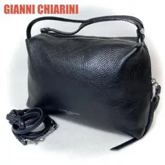 GIANNI CHIARINI アリファ M 2way 黒 レザー バッグ