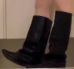 ズッカzucca 初代ナウシカブーツMブラックレザー ロングブーツ ZUCCa ズッカ パンツブーツ ナウシカブーツ レザー 本革 ブラック 日本