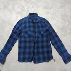 ナノ・ユニバース　フランネル長袖シャツ　Lサイズ