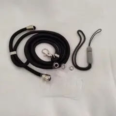 ✨新品✨スマートフォン用ショルダーストラップ 黒 ストラップホルダー 首掛け