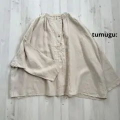 tumugu ツムグ リネン100% ワンピース ロング ゆったり 日本製 - メルカリ