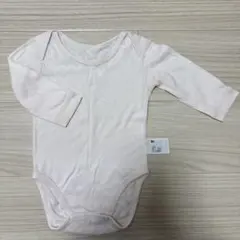 아기 유니클로 긴팔 바디 슈트 핑크 80cm