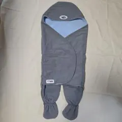 美品　おくるみ　防寒　 グレーブルー 6ヶ月～12ヶ月