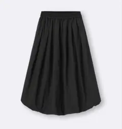 GU バブルヘムミディスカート ブラック M バルーンスカート