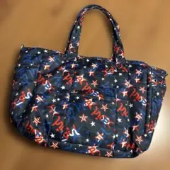 マザーズバッグ ネイビー 星柄 キルティング　X-girl ルートート