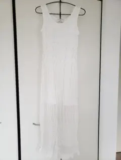 Rady ホワイトノースリーブロングワンピース