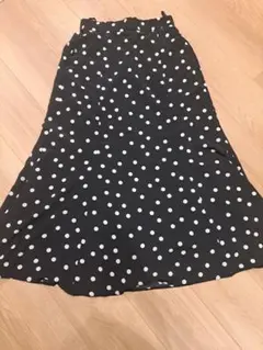 グローバルワーク　水玉模様 ロングスカート Fサイズ　ドット柄