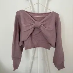 GRL デザインニット キャミソール リボン