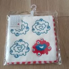 ミャクミャクミニタオル　タオルハンカチ ピンク全面刺繍　大阪万博EXPO2025