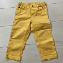 【未使用】プチバトー キッズパンツ イエロー ストレッチパンツ 男女兼用