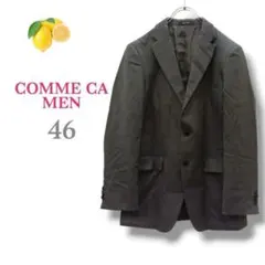 4『コムサメン』ジャケット グレー ストライプ メンズ【46】ビジネス