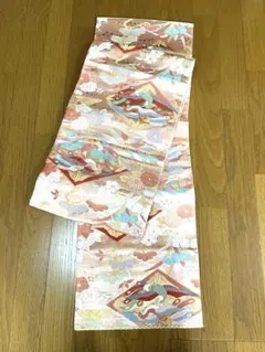 花柄刺繍 とても綺麗な ピーチカラー帯‼️のサムネイル