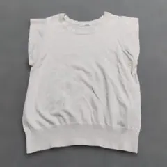 サマーニット ベージュ ノースリーブ M