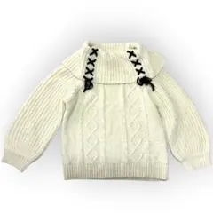 アクシーズファム キッズ 130 ニット セーター レースアップ リボン【H3】