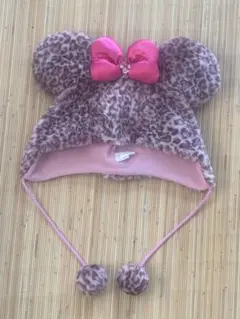 ディズニー ミニー ファンキャップ ヒョウ柄 ピンク