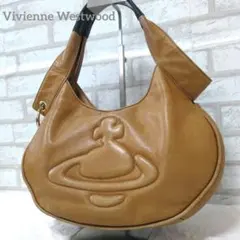 Vivienne Westwood　エンボスオーブ レザー ホーボーハンドバッグ