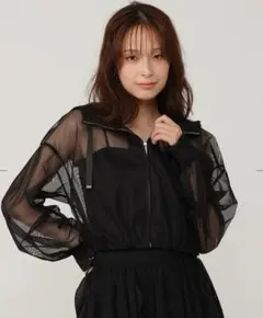 完売人気商品！レア！ 新品タグ付き　ANDCOUTURE シアーメッシュブルゾンのサムネイル
