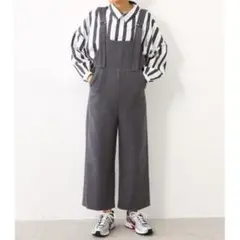 RCWB♡レディース ストライプ サロペット グレー FREE