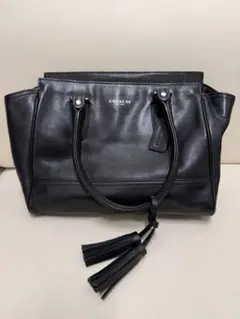 COACH ブラックレザー ハンドバッグ