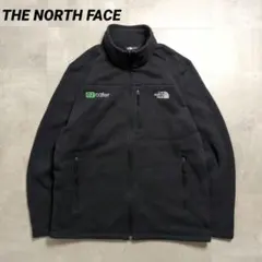 THE NORTH FACEフルジップ企業刺繍ロゴフリースジャケットグレー防寒