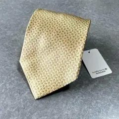 ネクタイ　Salvatore Ferragamo 幾何学模様 イエローベージュ