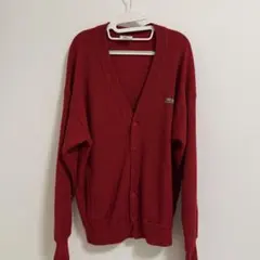 LACOSTE レッド カーディガン