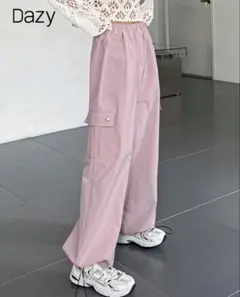 Dazy SHEINピンク カーゴパンツ ゴムウエストM