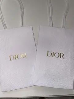 Dior ホワイト ショップ袋 2枚セット