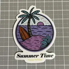 【HH-26】防水ステッカー アウトドア ビーチ 海 summer time