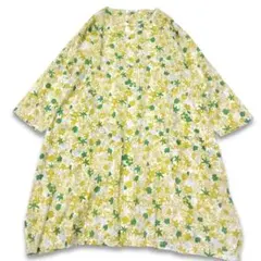 299 コンジェペイエ アデュートリステス 花柄 ノーカラー シャツ