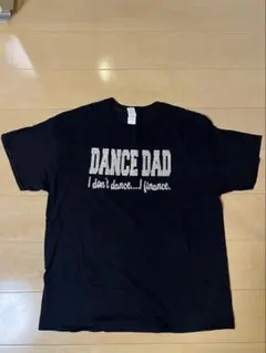 DANCE DAD Tシャツ ブラック ラメ入り 古着 平成
