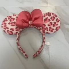 【レア】ディズニー ミニー カチューシャ ピンク ヒョウ柄レオパード
