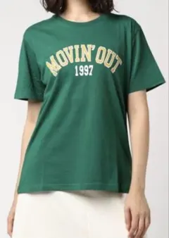 MOVIN' OUT 1997 ロゴ 半袖Tシャツ グリーンのサムネイル