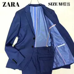 極美品 ZARA ザラ スーツセットアップ カジュアルスーツ ネイビー M相当