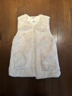ファー ベスト クリーム色 ZARA