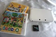 Nintendo 3DS LL 本体 ホワイト ACアダプター ソフト3本付き