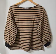 ジャーナルスタンダード　ボーダーカットソー　バルーンスリーブ