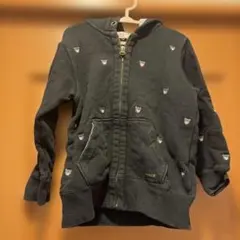 クマ刺繍 フルジップパーカー 110サイズ