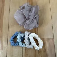 lattice スリーコインズ　ヘアゴム・シュシュ 5個セット